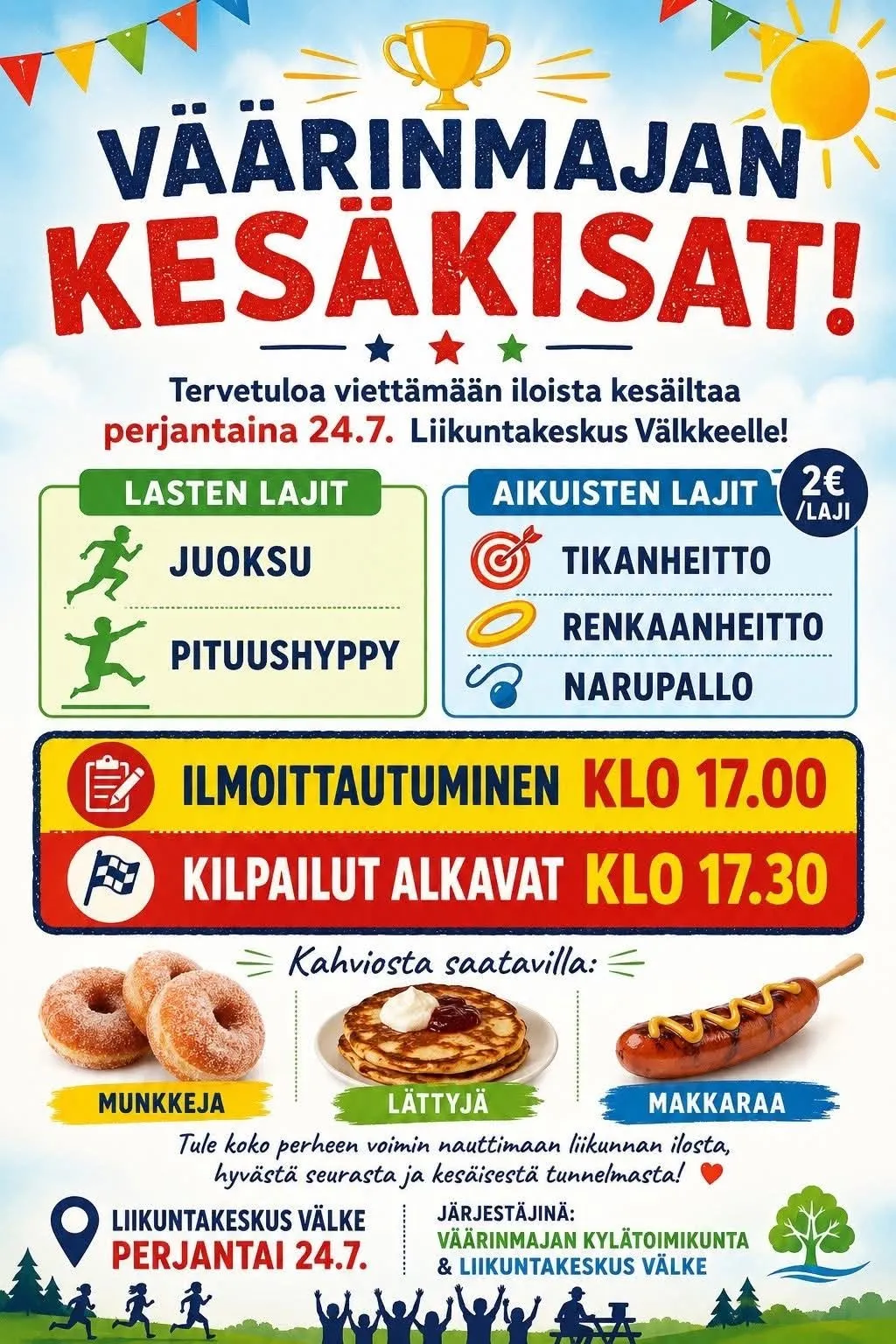 Väärinmajan kesäkisat -tapahtuman mainosjuliste